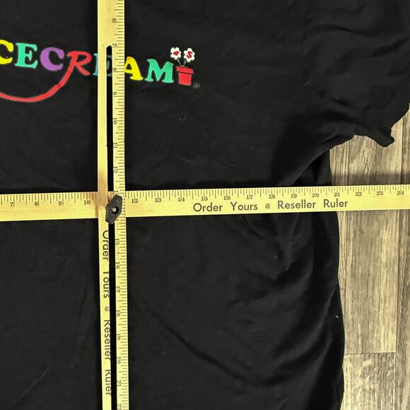 ICECREAM Black Graphic Logo T-Shirt Streetwear BBC Brand Tee XL (Pre-Owned) - Picture 8 of 8